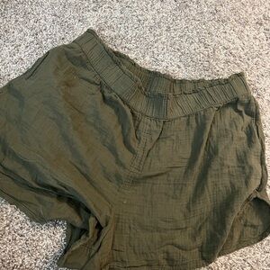 Olive Green Women's Shorts
